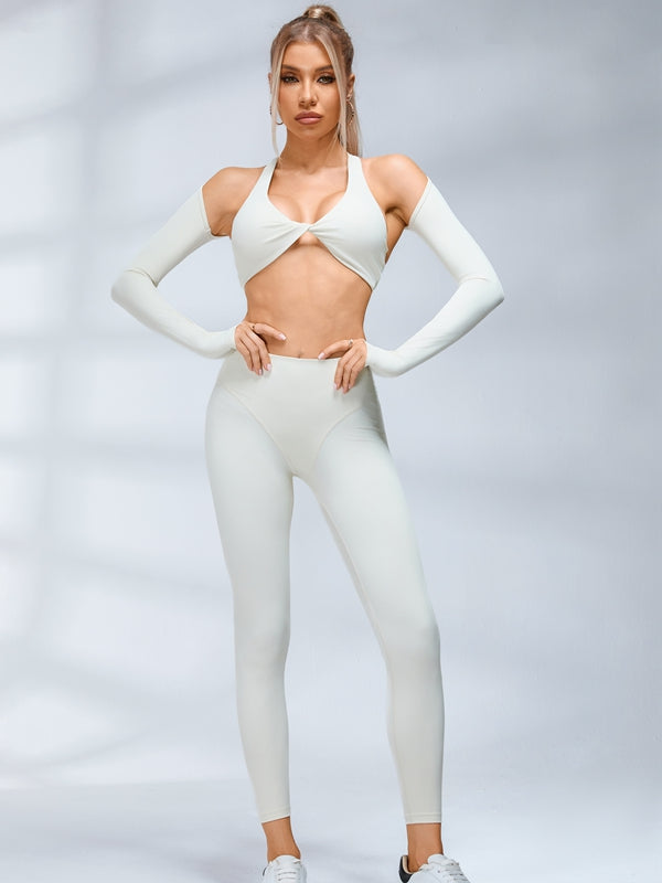 White / S / Leggings+Bras+Long Sleeves Shawl