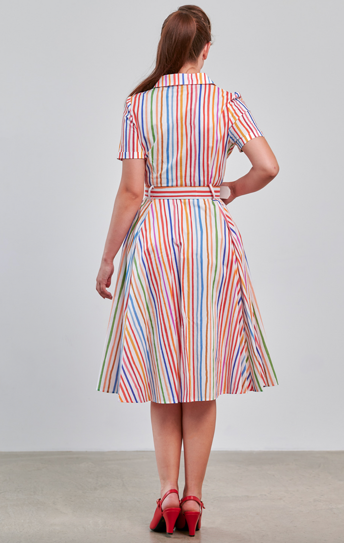 Swingkleid Bella, Gestreift-Multicolor