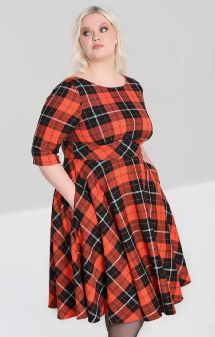 Swingkleid Clementine, Orange, Plus Size