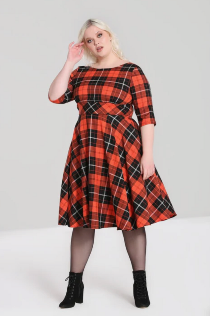 Swingkleid Clementine, Orange, Plus Size
