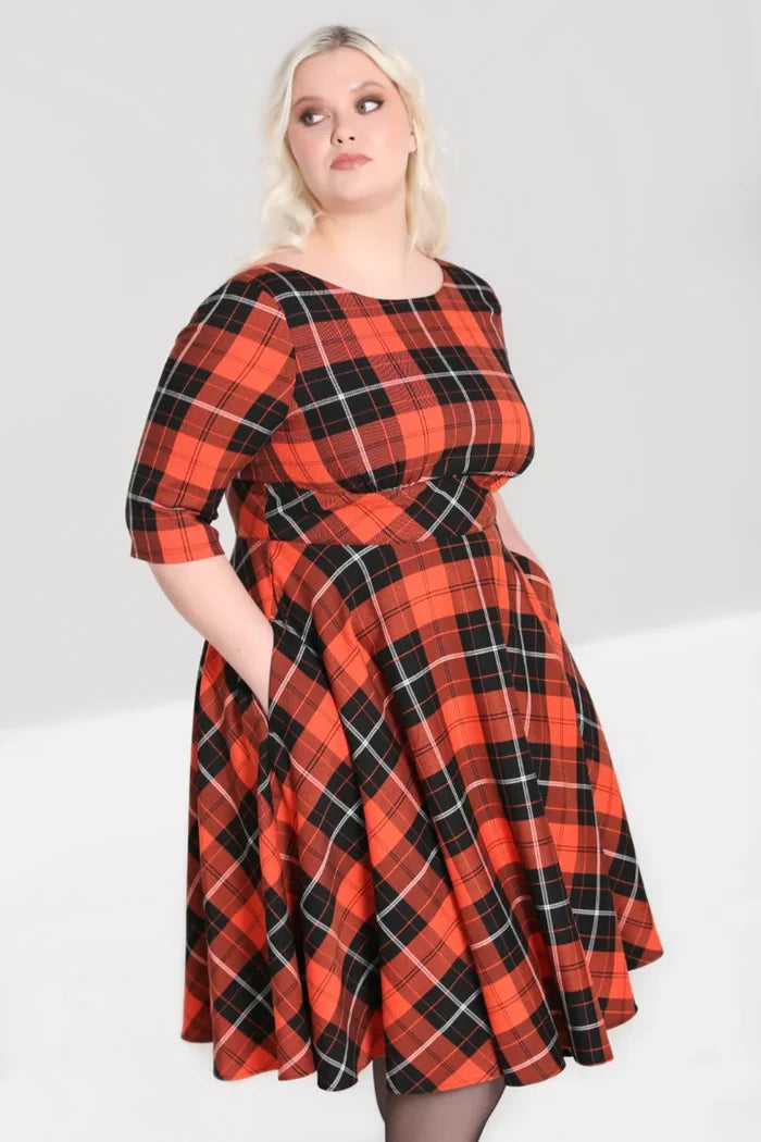Swingkleid Clementine , Orange , Plus Size