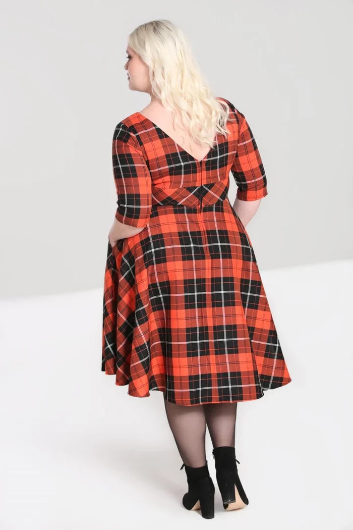 Swingkleid Clementine , Orange , Plus Size