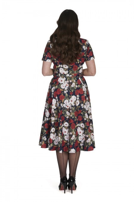 Swingkleid Dark  Rose , Navy