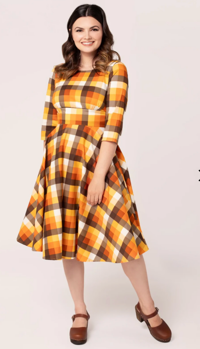 Swingkleid Darlene mit Karomuster, Multi