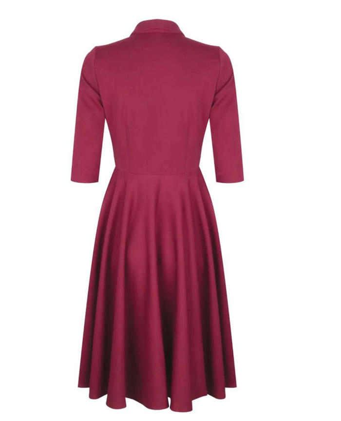 Swingkleid D'Laine Gabardine ,Rot