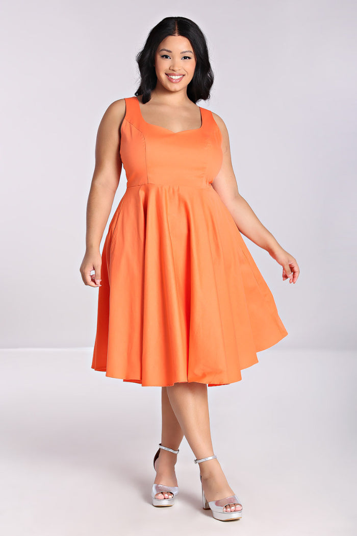 Swingkleid Heidi, Plus Size, orange