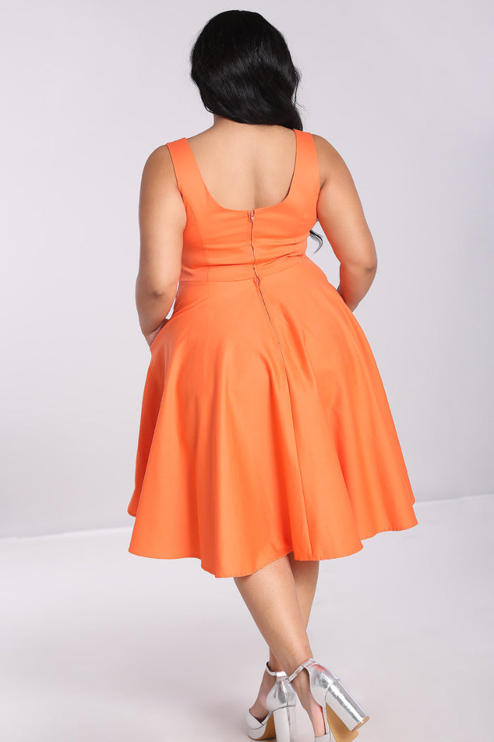 Swingkleid Heidi, Plus Size, orange