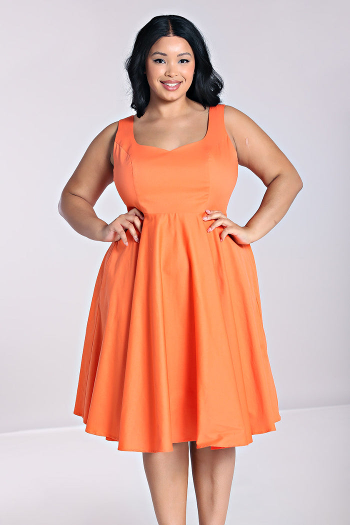 Swingkleid Heidi, Plus Size, orange