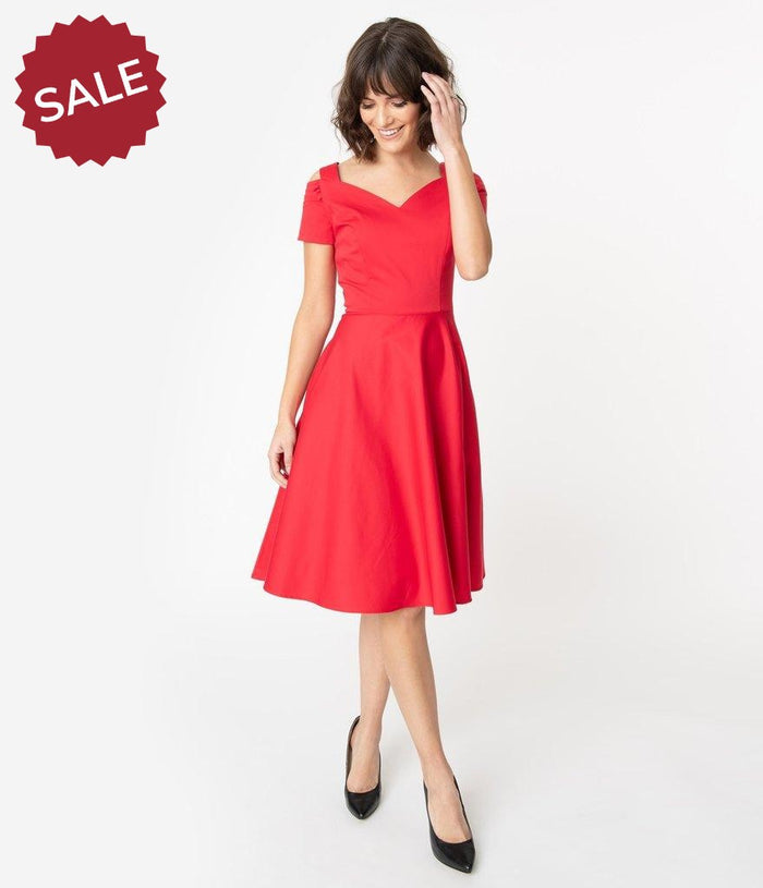 Swingkleid Helen, rot, Plus Size