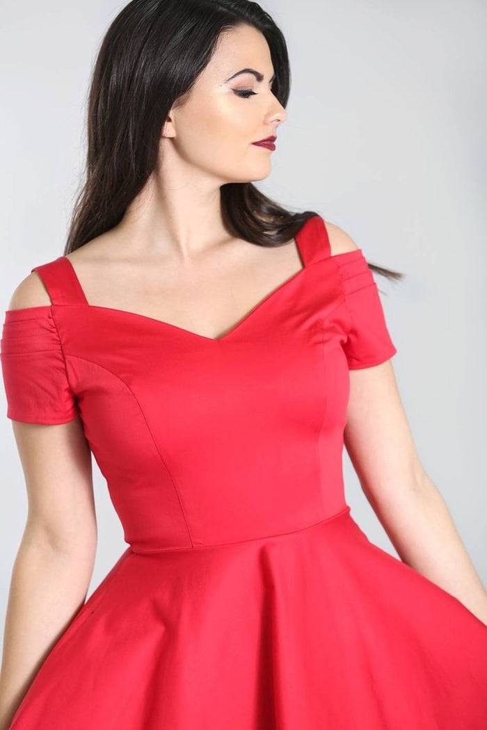 Swingkleid Helen, rot, Plus Size