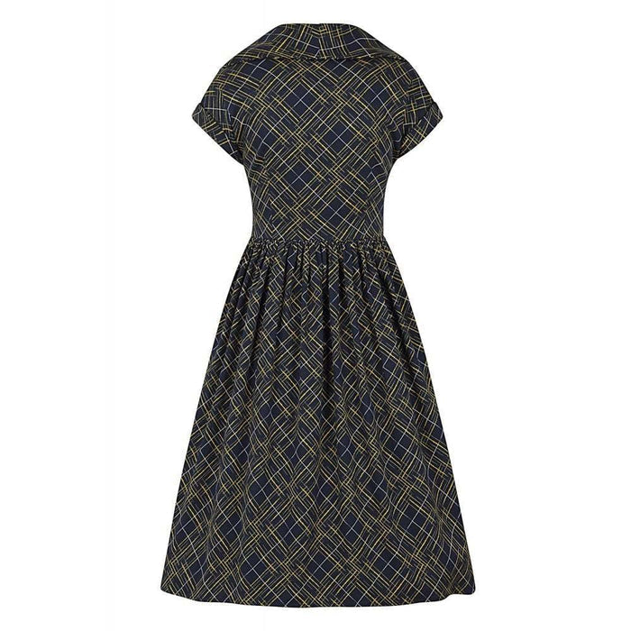 Swingkleid Judy Hatch, Navy, Plus Size