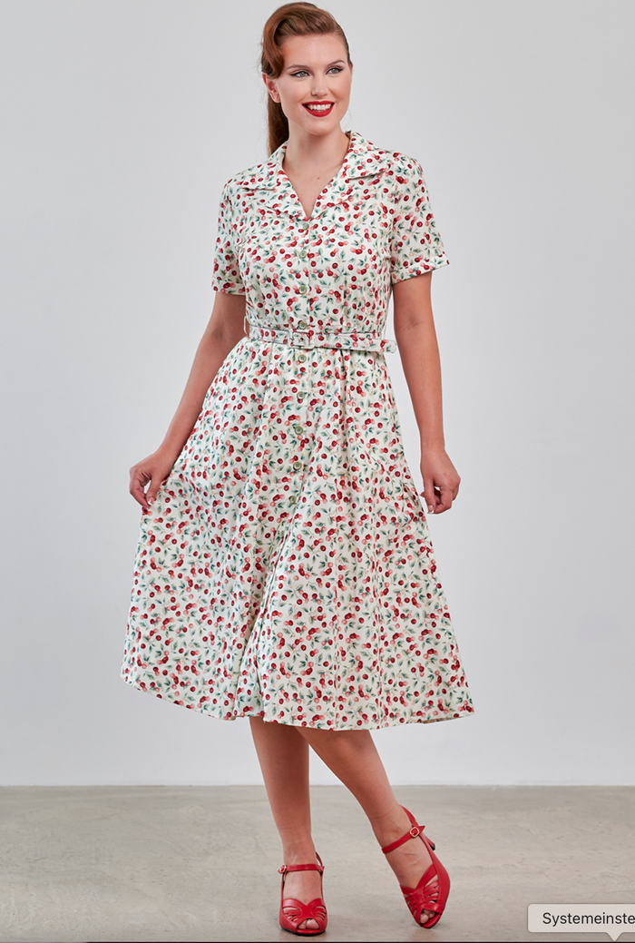 Swingkleid Kate Cherry 40's, Creme