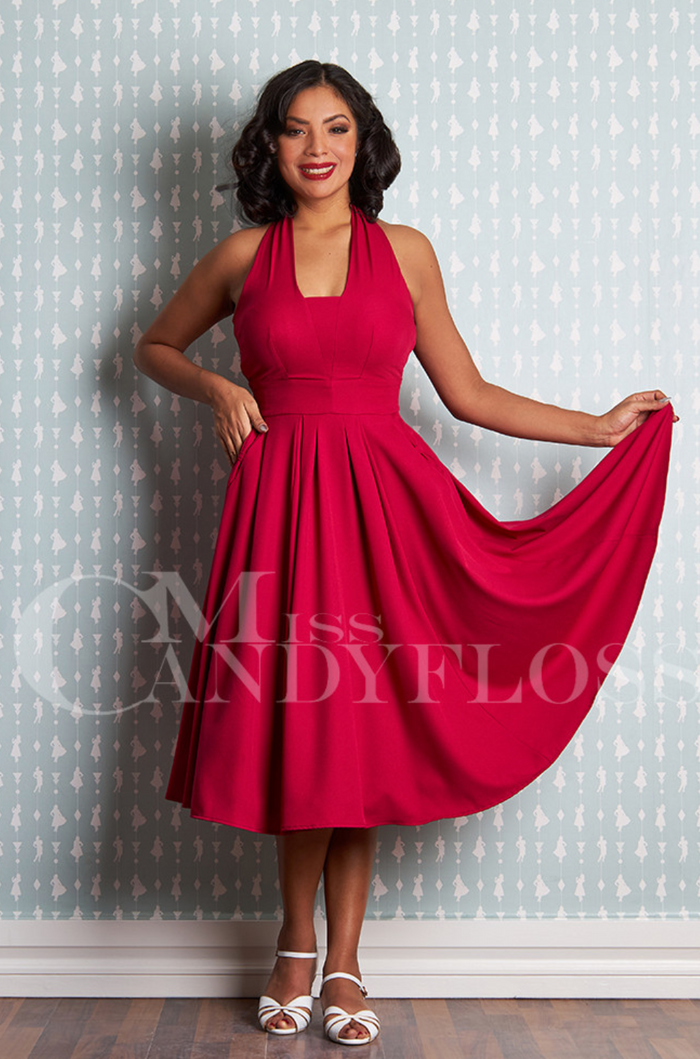 Swingkleid Myra-Cerise, rot, PLus Size