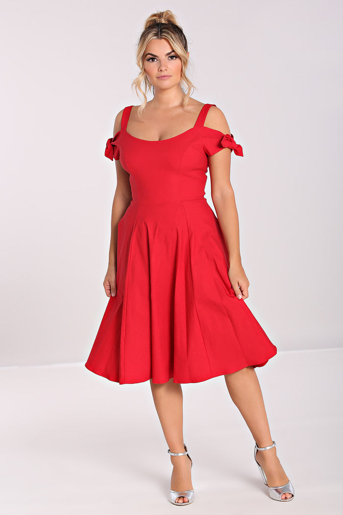 Swingkleid Nancy, Rot, Plus Size
