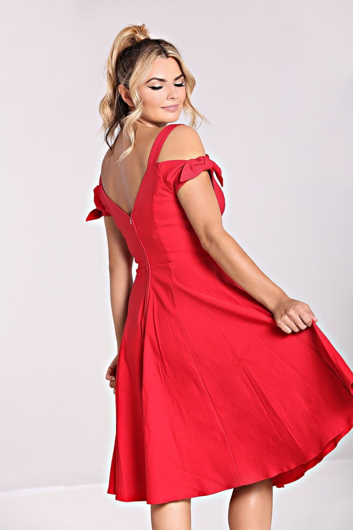 Swingkleid Nancy, Rot, Plus Size