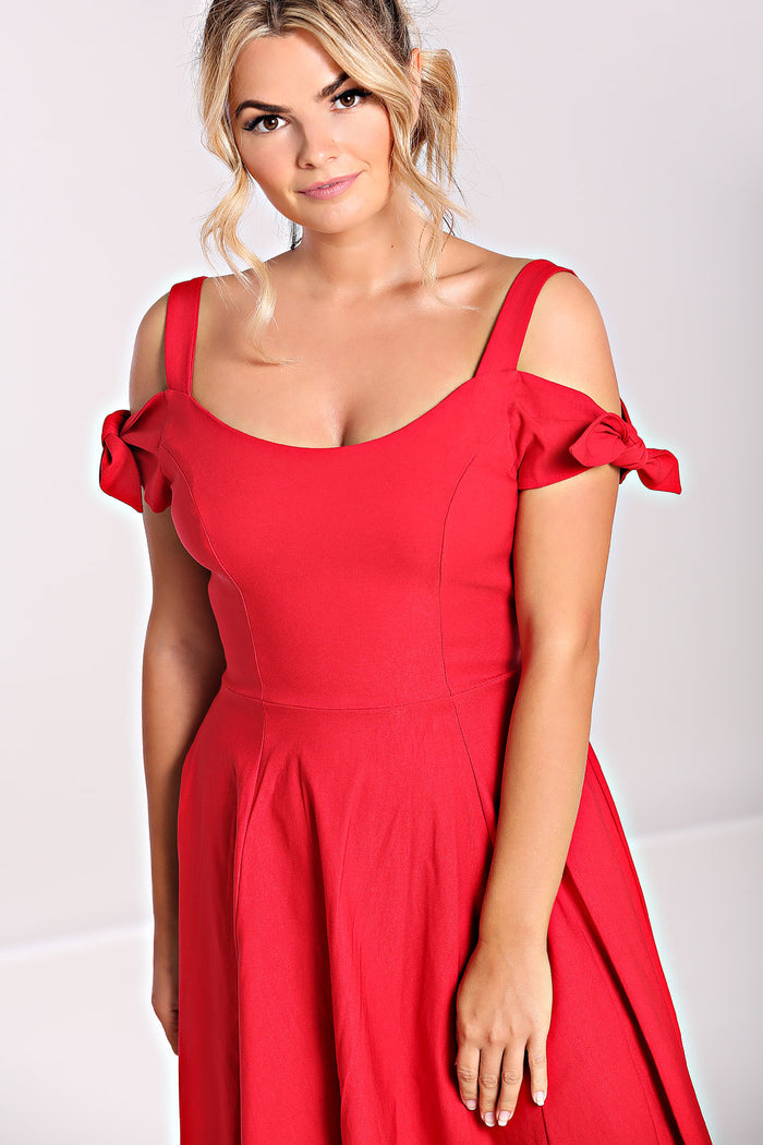 Swingkleid Nancy, Rot, Plus Size