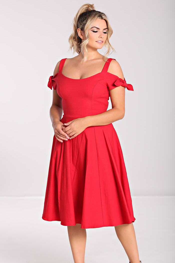 Swingkleid Nancy, Rot, Plus Size