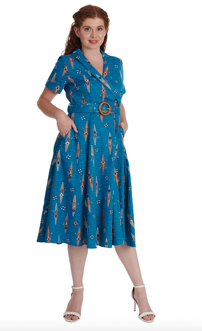 Swingkleid Regatta Girl, Blau, PLus Size