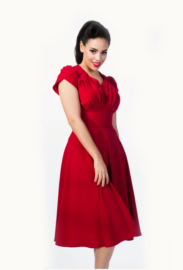 Swingkleid Retro 50s, Rot Plus, Size