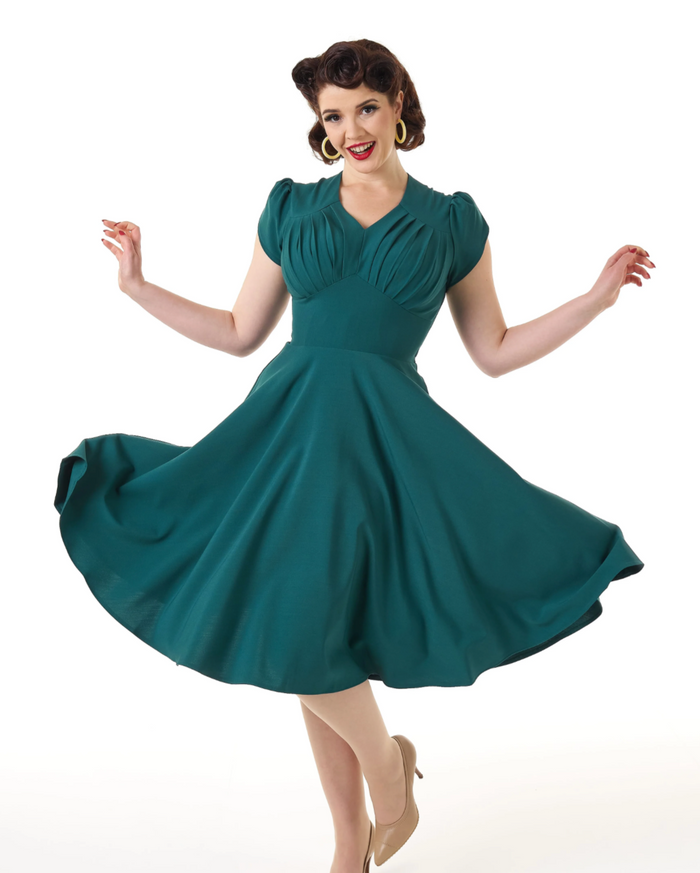 Swingkleid Retro 50s,  Teal- Petrol