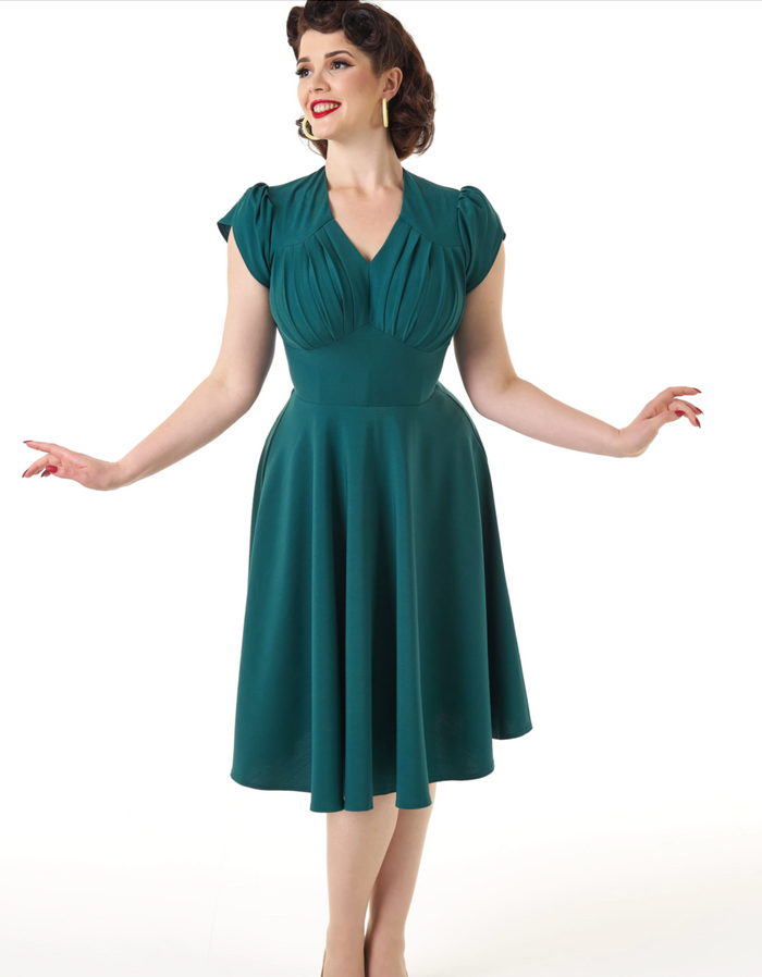 Swingkleid Retro 50s,  Teal- Petrol
