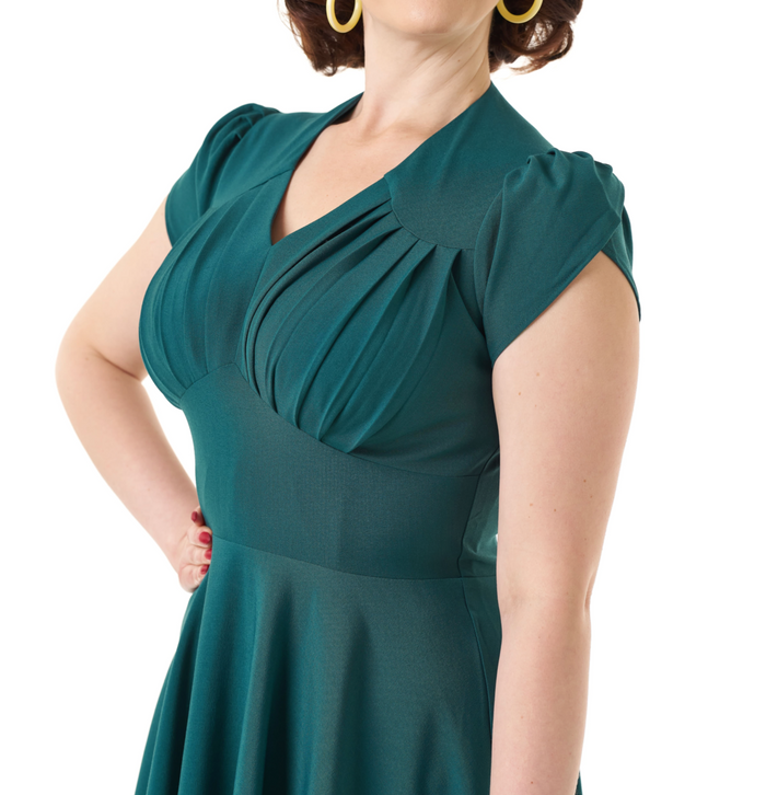 Swingkleid Retro 50s,  Teal- Petrol