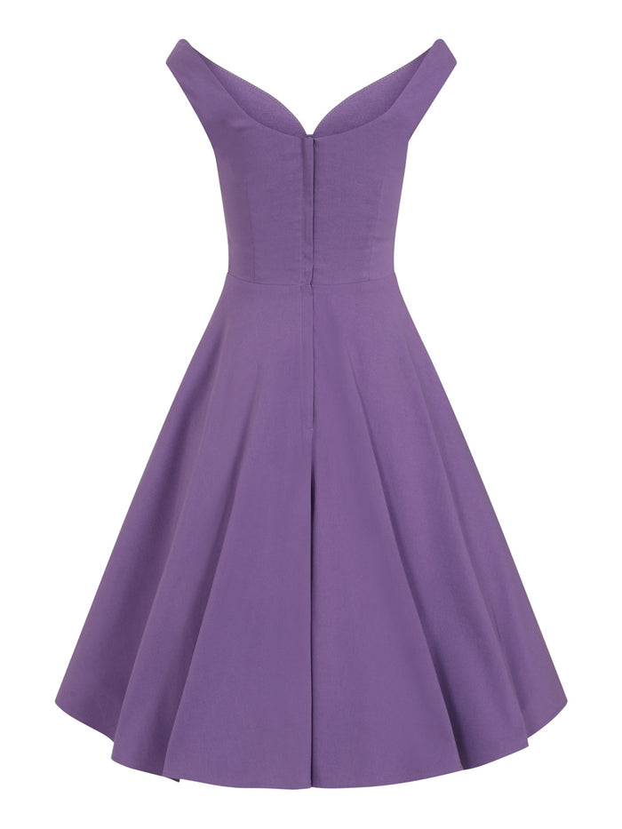 Swingkleid Ridley ( Off-Shoulder ), Flieder-Lilla