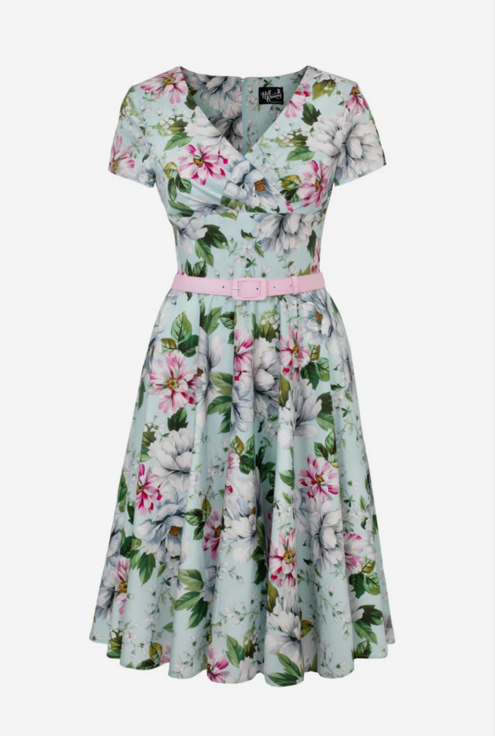 Swingkleid Rina mit Blumenmuster, Pastellfarben