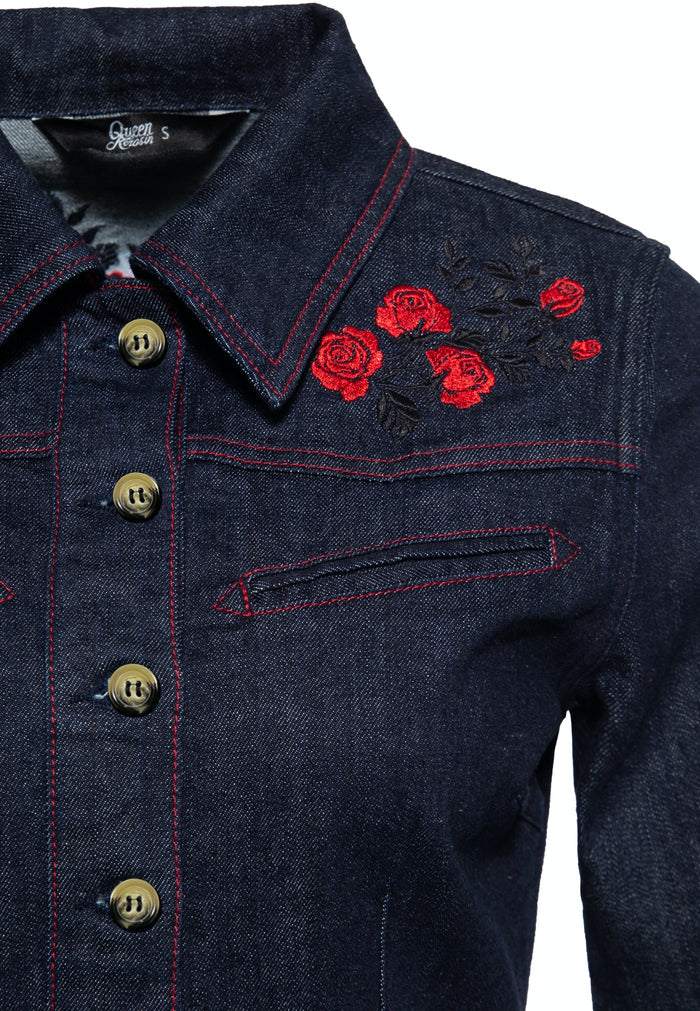 Swingkleid Roses, Denim