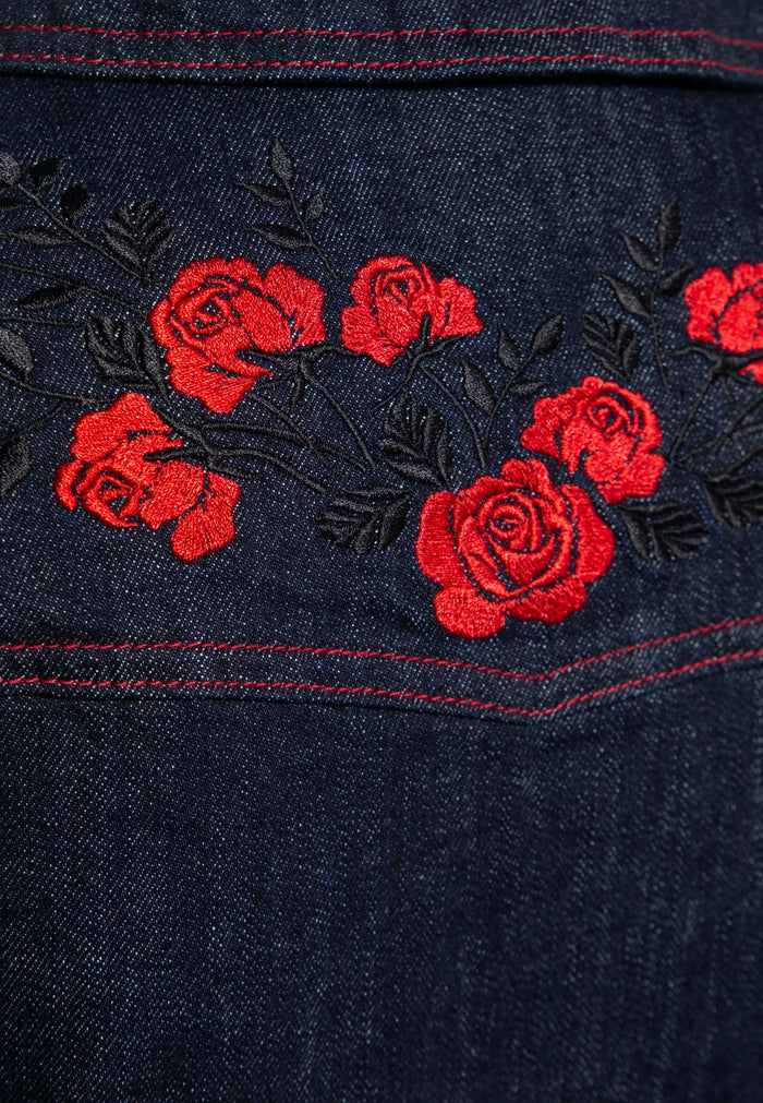 Swingkleid Roses, Denim