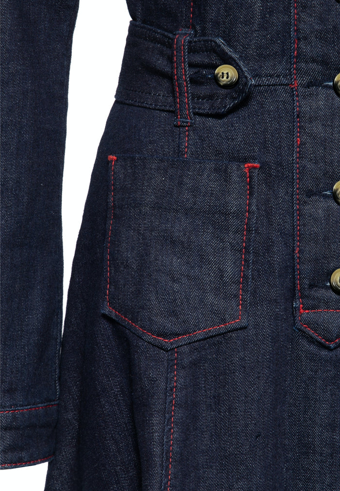 Swingkleid Roses, Denim