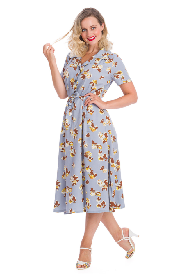Swingkleid Sweet Tropicana, Hellblau