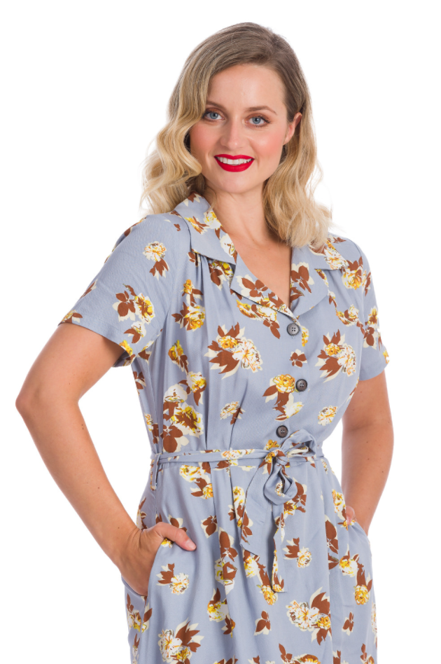 Swingkleid Sweet Tropicana, Hellblau