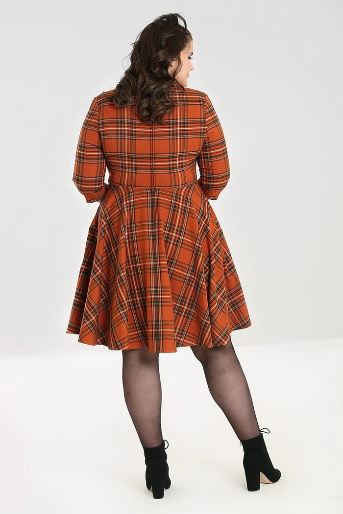 Swingkleid Tawny, Braun, Plus Size
