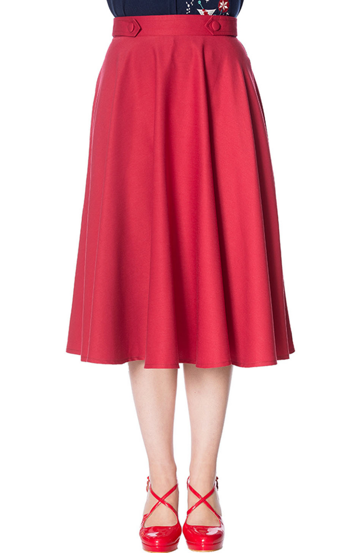 Swingrock Di Di, Tellerrock, Rot, Plus Size