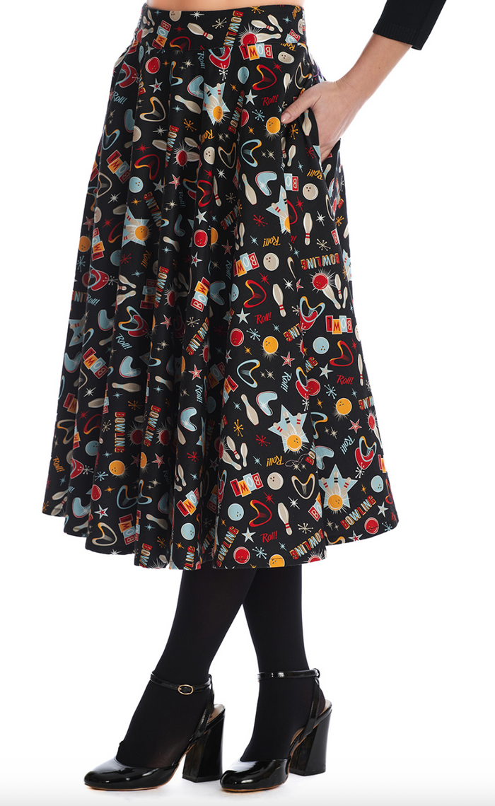 Swingrock Let's go Bowling, Schwarz, Plus Size