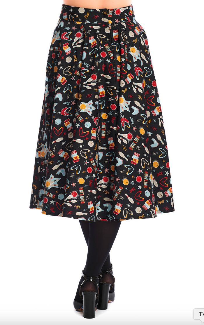 Swingrock Let's go Bowling, Schwarz, Plus Size