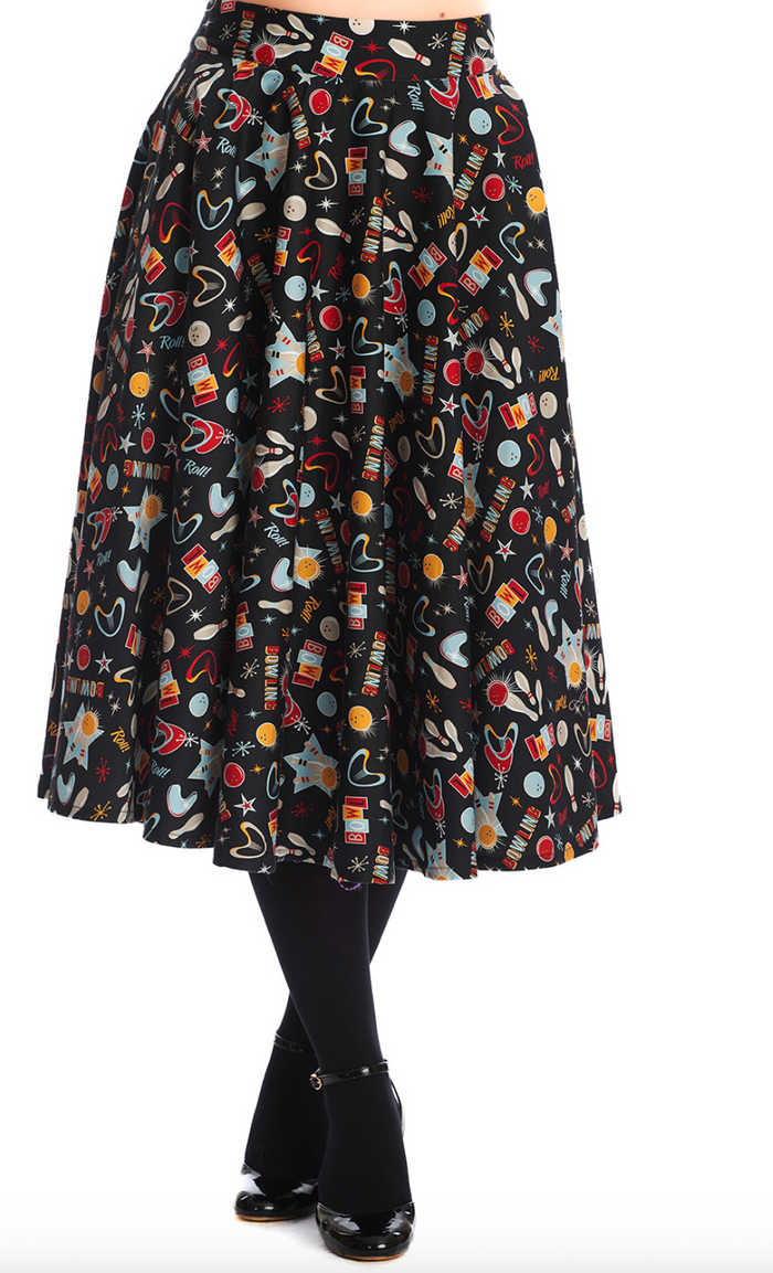 Swingrock Let's go Bowling, Schwarz, Plus Size