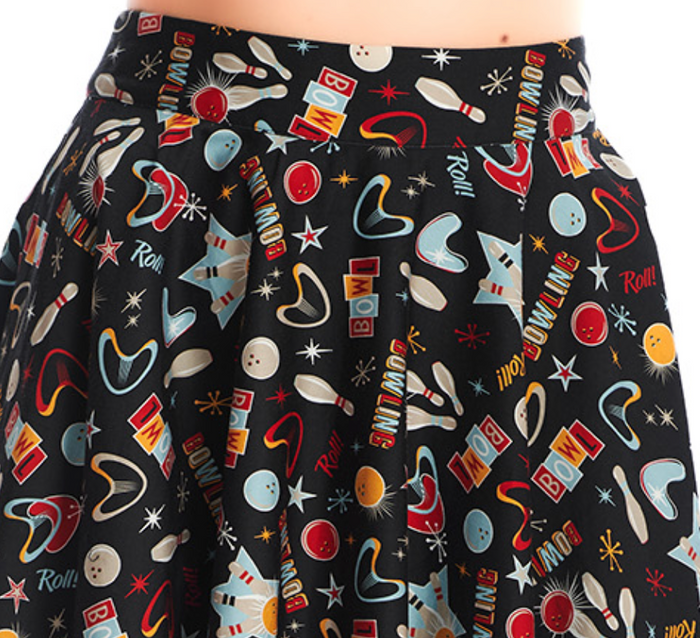 Swingrock Let's go Bowling, Schwarz, Plus Size