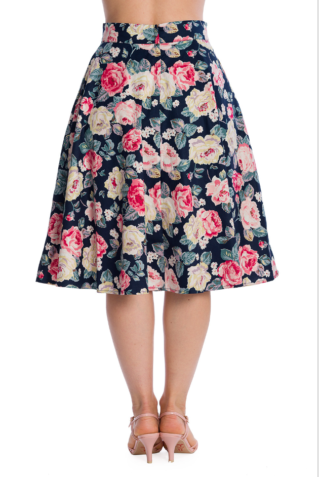 Swingrock Rose Bloom, Navy, Plus Size