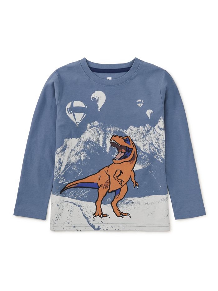 T-Rex And Mountains Graphic Tee