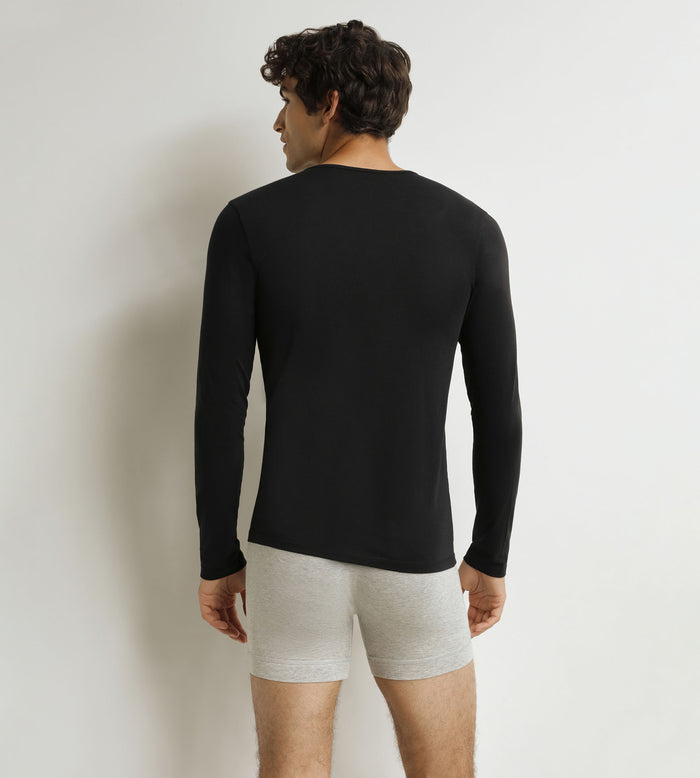 T-shirt homme à manches longues Noir Dim Thermal