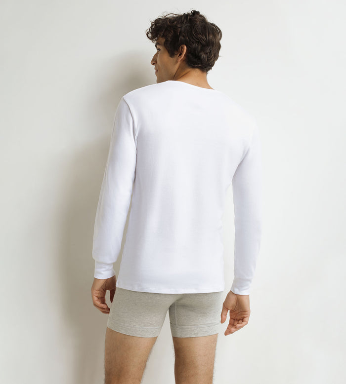 T-shirt homme en coton blanc Dim Thermal