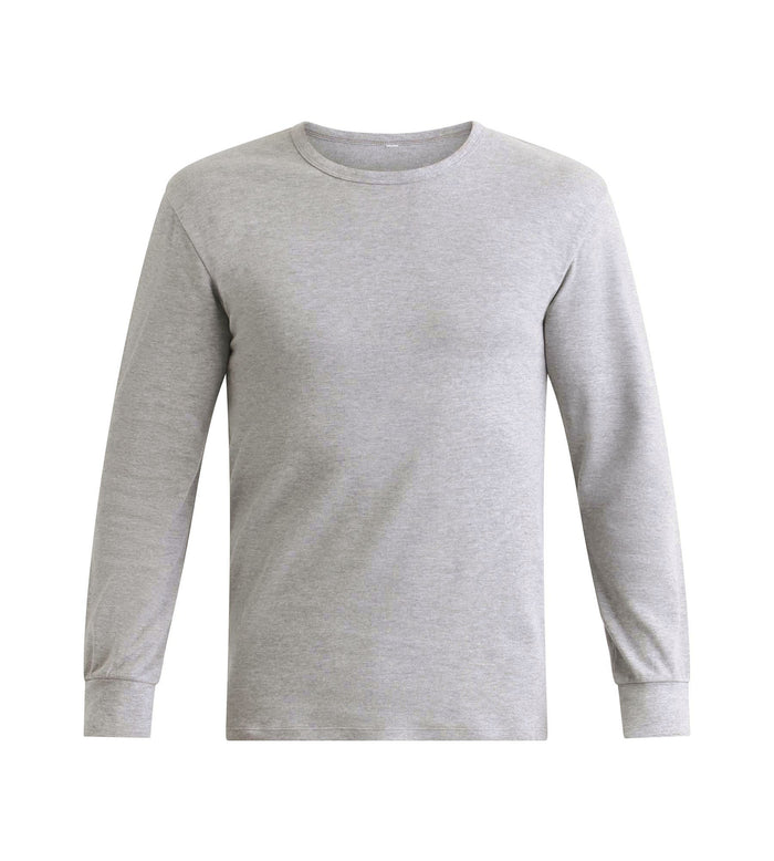 T-shirt homme en coton gris chiné Dim Thermal