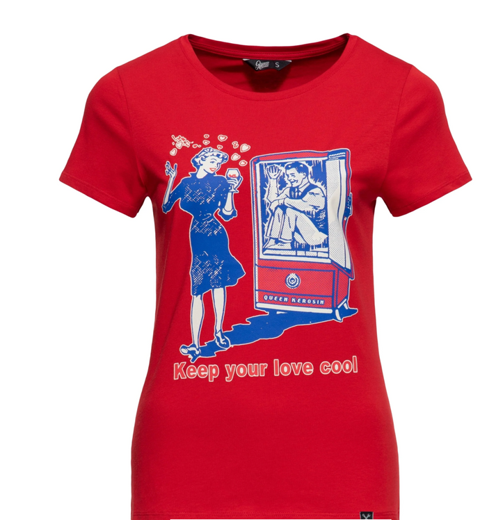 T-Shirt Keep Your Love Cool, rot