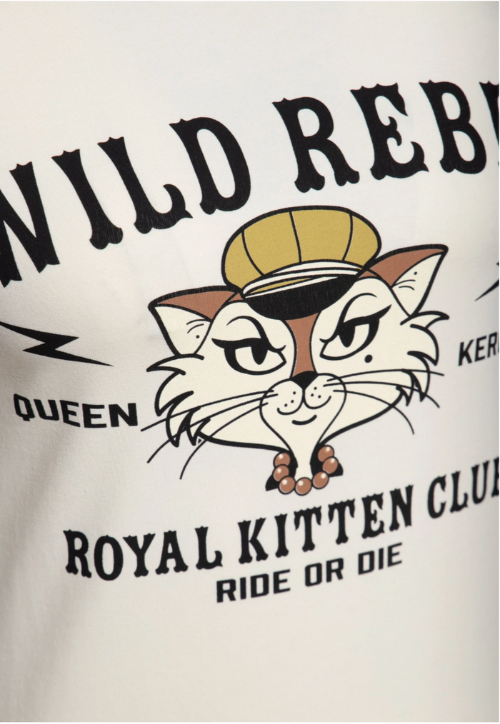 T-Shirt Royal Kitten Club, Offwhite