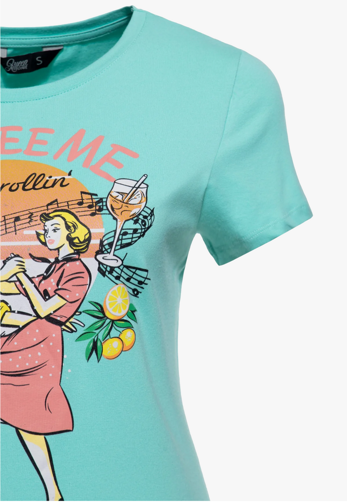 T-Shirt They see me Apperollin, Mint, Plus Size