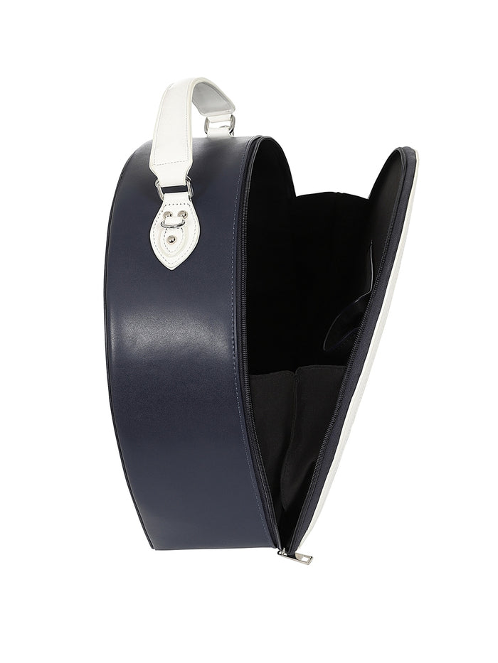 Tasche Alexandria Lobster in einem Hutschachtel-Stil , Navy