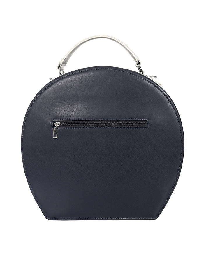 Tasche Alexandria Lobster in einem Hutschachtel-Stil , Navy