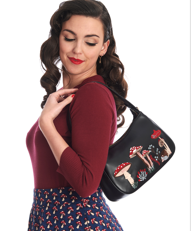 Tasche Woodland Hippie Vibes, schwarz